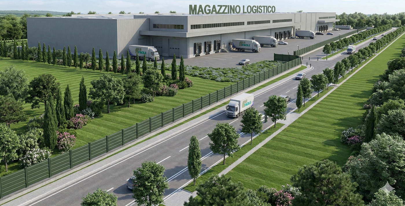 staccionata recinzione alluminio verde